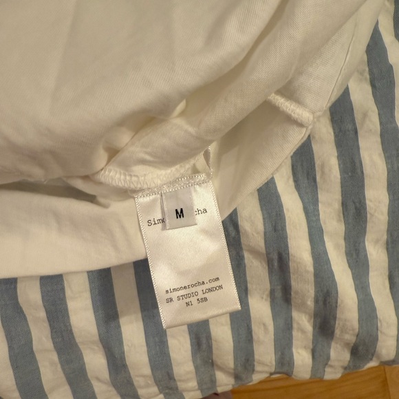 Simone Rocha White Blouse with Lace Accents - Picture 5 of 5